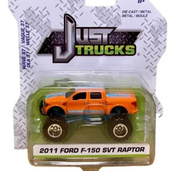 Jada Just Trucks 2011 Ford F-150 SVT Raptor Wave 37 Orange Die-cast HTF NIP 2022 - Picture 1 of 3